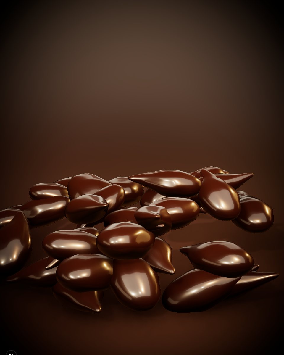 Chocolate-dipped almonds