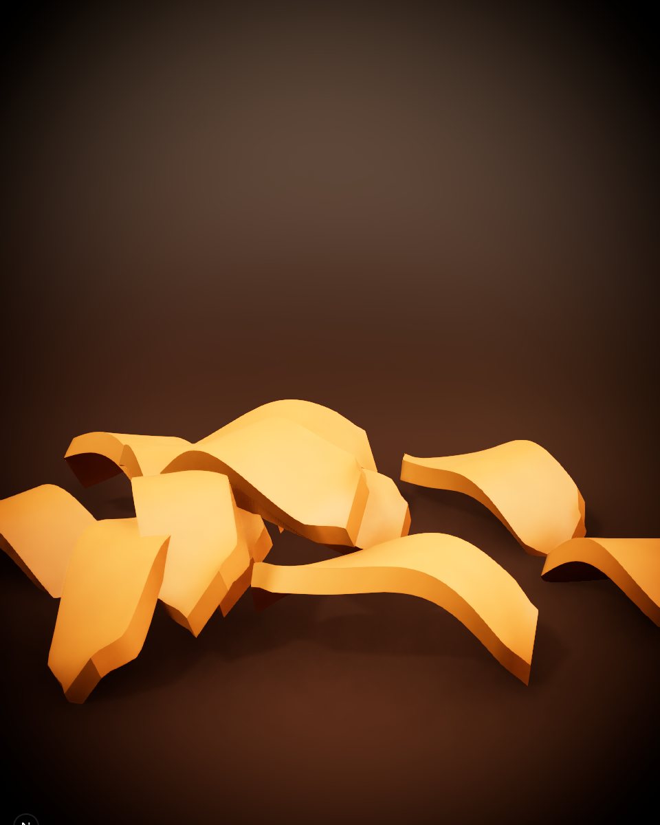Folded slices of dried mango